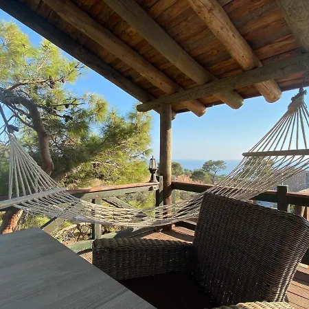 Great Sea And Pool View Mountain House In Kalkan Dağ evi Patara