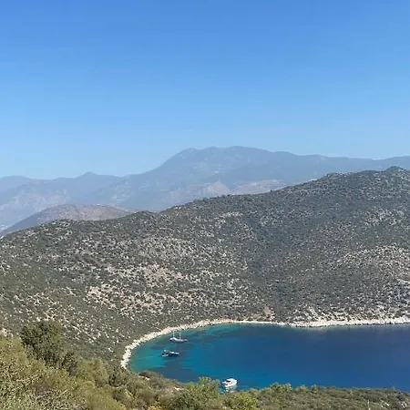 Great Sea And Pool View Mountain House In Kalkan