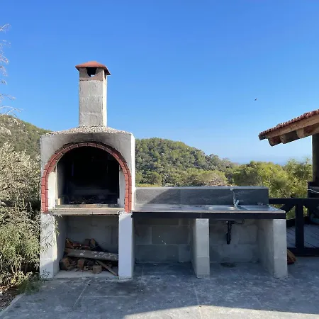 Great Sea And Pool View Mountain House In Kalkan Patara
